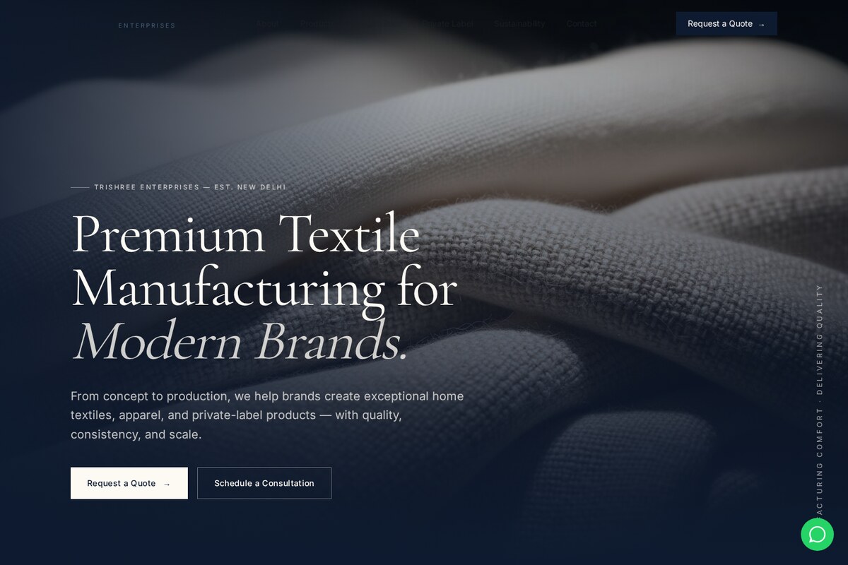Trishree Enterprises website built by launchyourwebsite.in